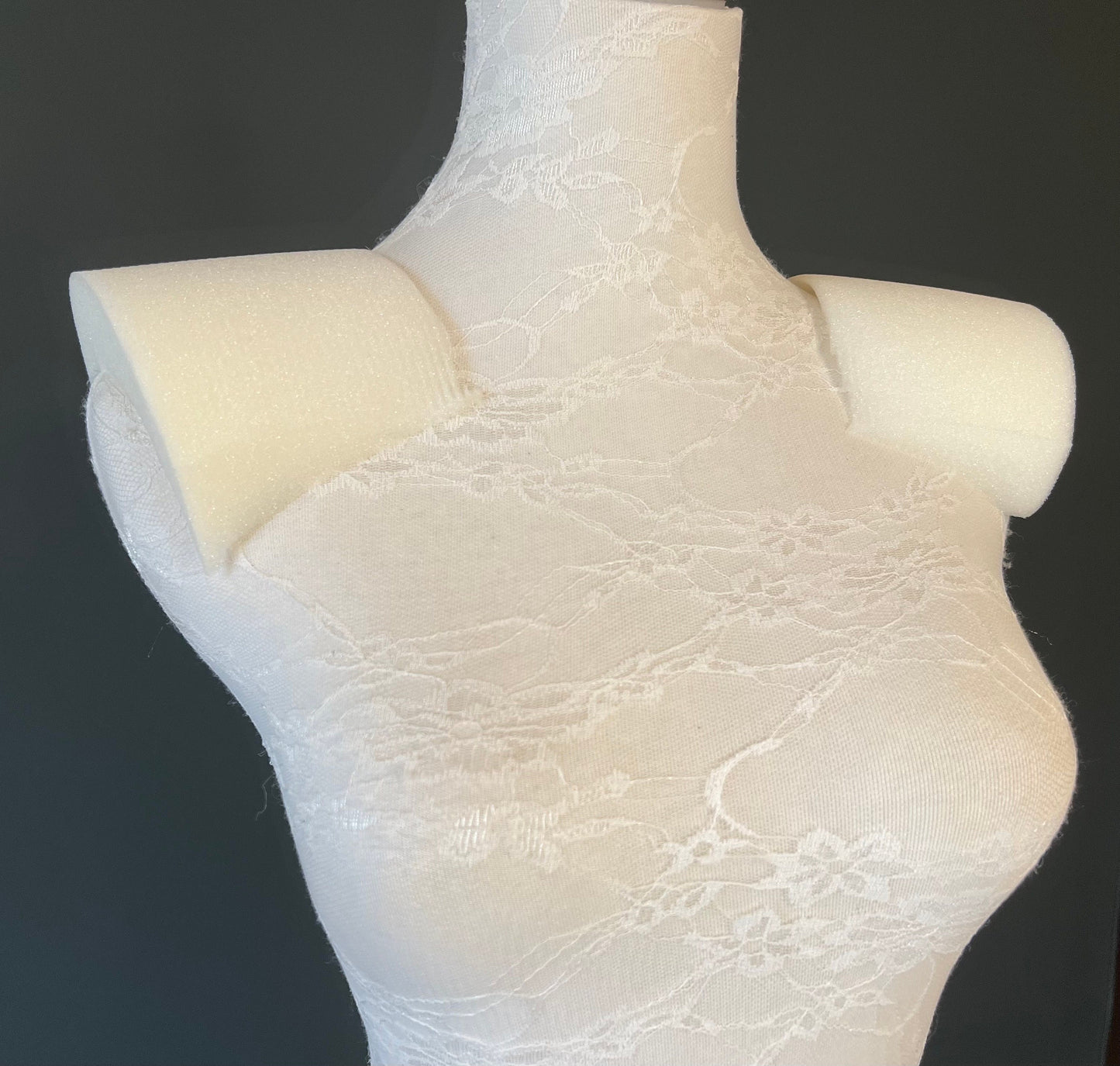 3cm Foam Uncovered Shoulder Pads, Grey or Ivory