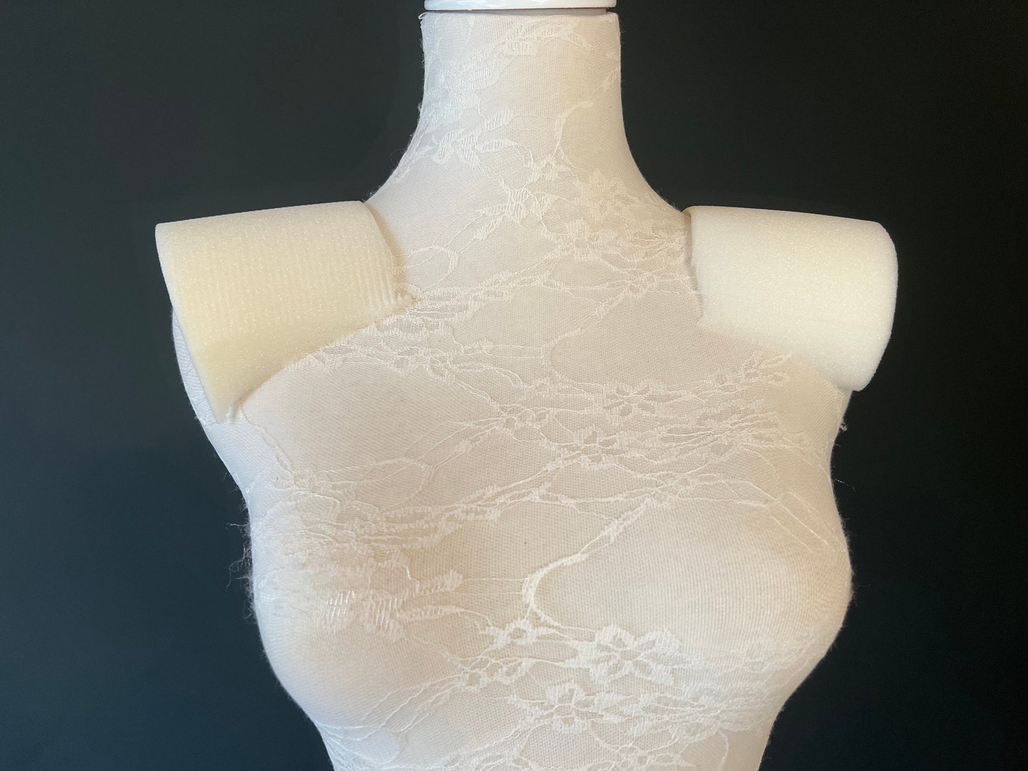 3cm Foam Uncovered Shoulder Pads, Grey or Ivory