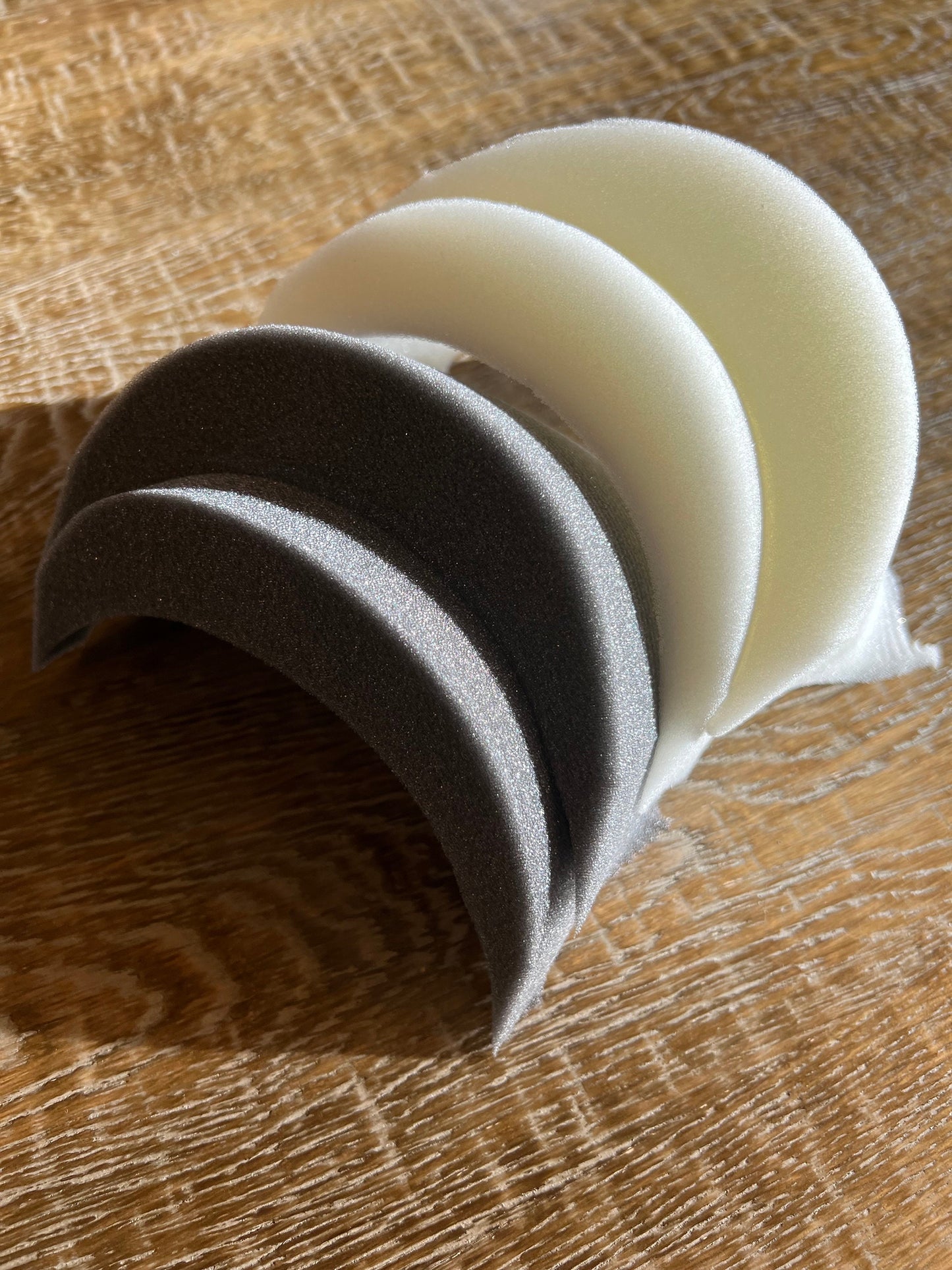 3cm Foam Uncovered Shoulder Pads, Grey or Ivory