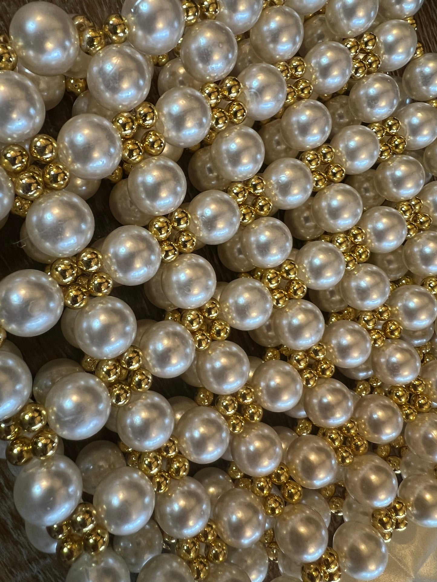 Pearl Handbag with Gold Bead detail, Removable satin bag, Ivory Pearl, Bridal Handbag, Elegant, Evening Bag, Gift