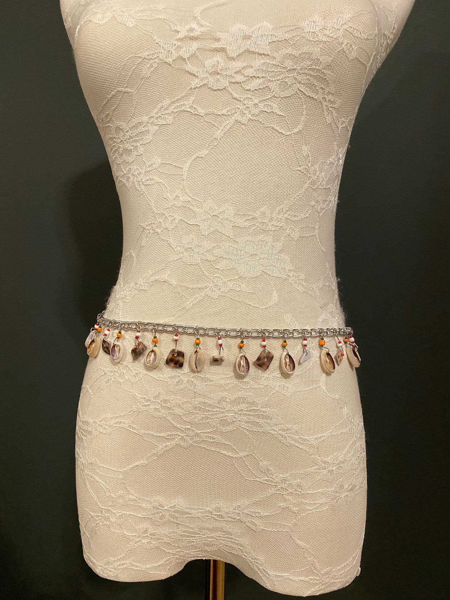 Handmade Shell Silver Chain Belt – Handmade to Measure 18–60 Inch Waist