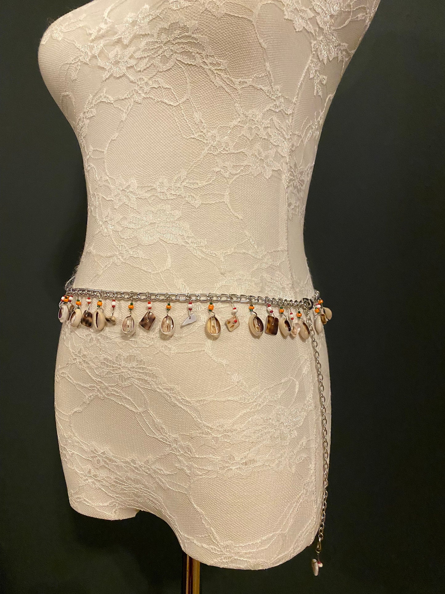 Handmade Shell Silver Chain Belt – Handmade to Measure 18–60 Inch Waist
