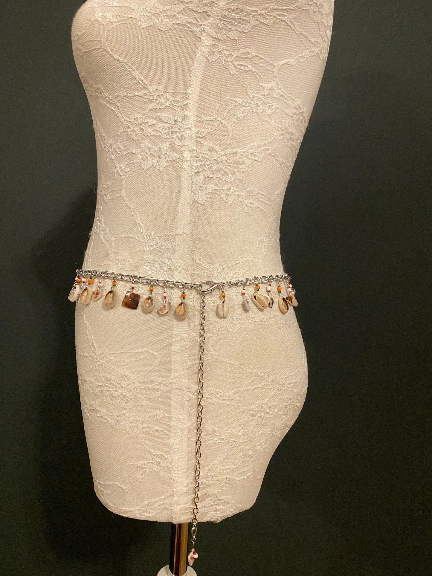 Handmade Shell Silver Chain Belt – Handmade to Measure 18–60 Inch Waist