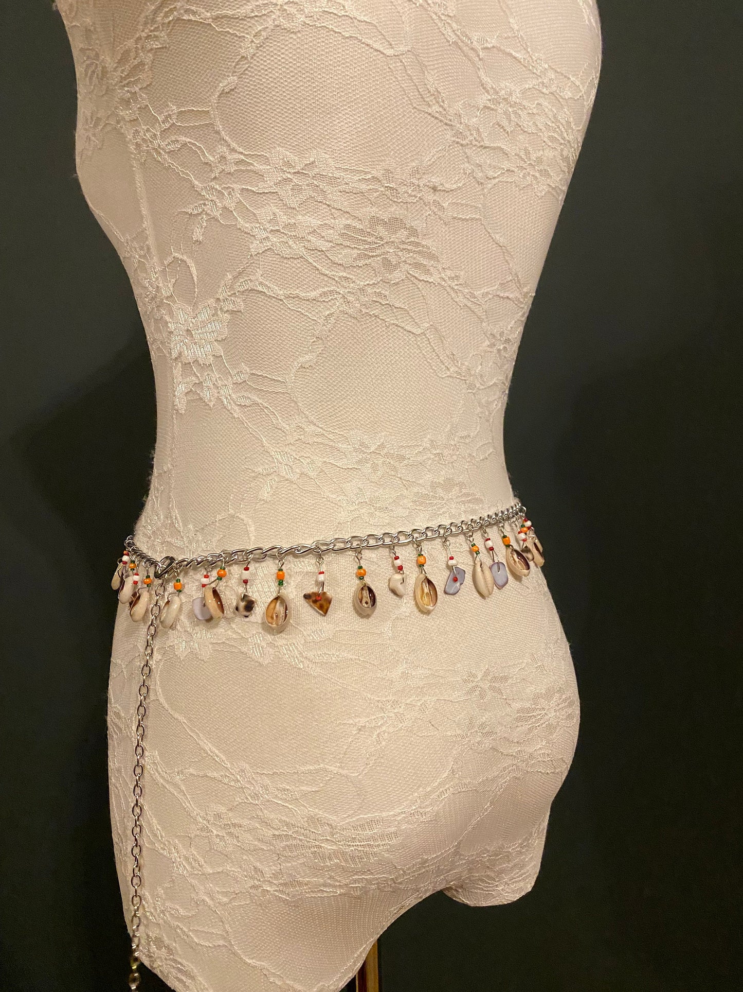 Handmade Shell Silver Chain Belt – Handmade to Measure 18–60 Inch Waist