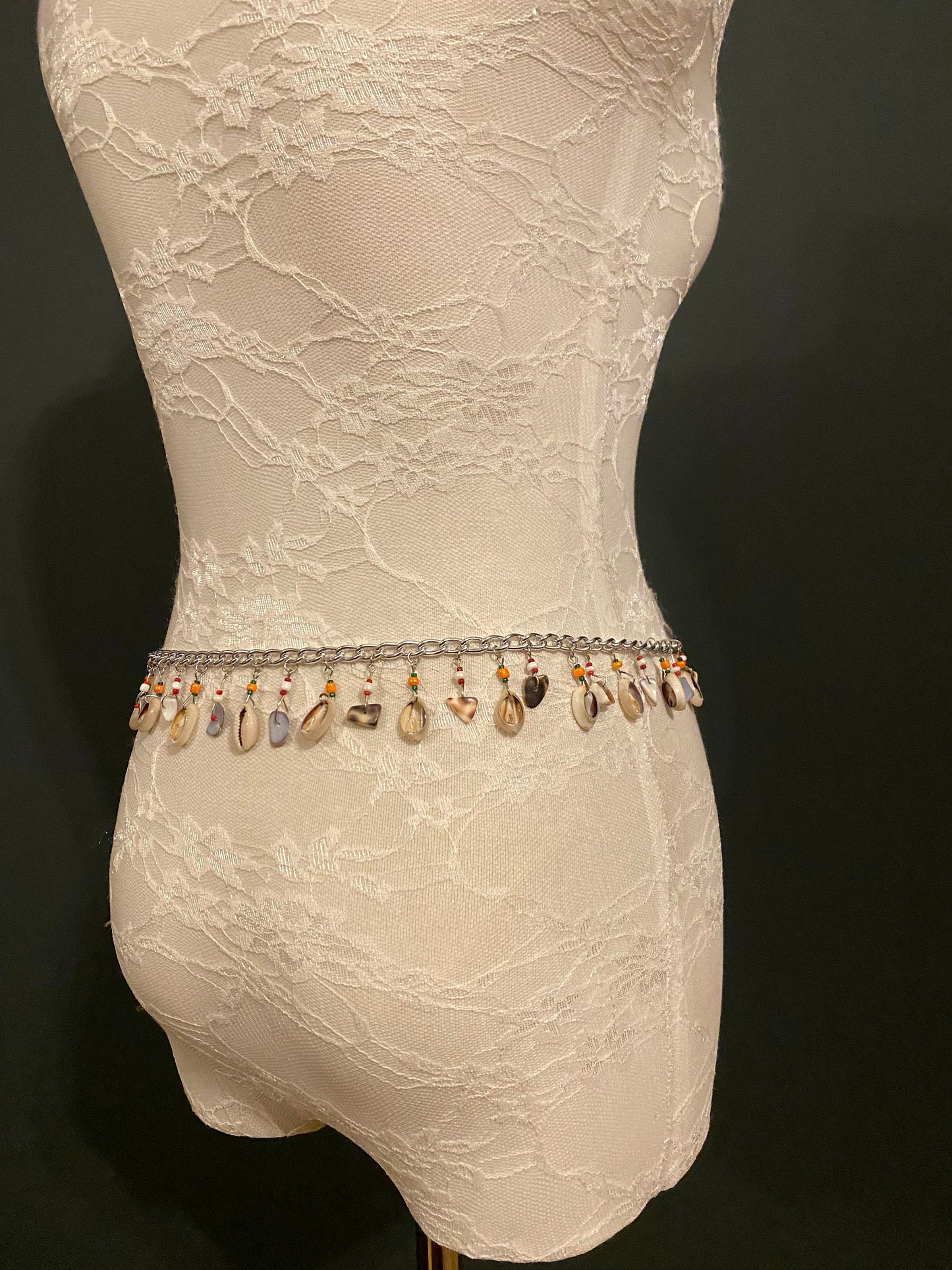 Handmade Shell Silver Chain Belt – Handmade to Measure 18–60 Inch Waist
