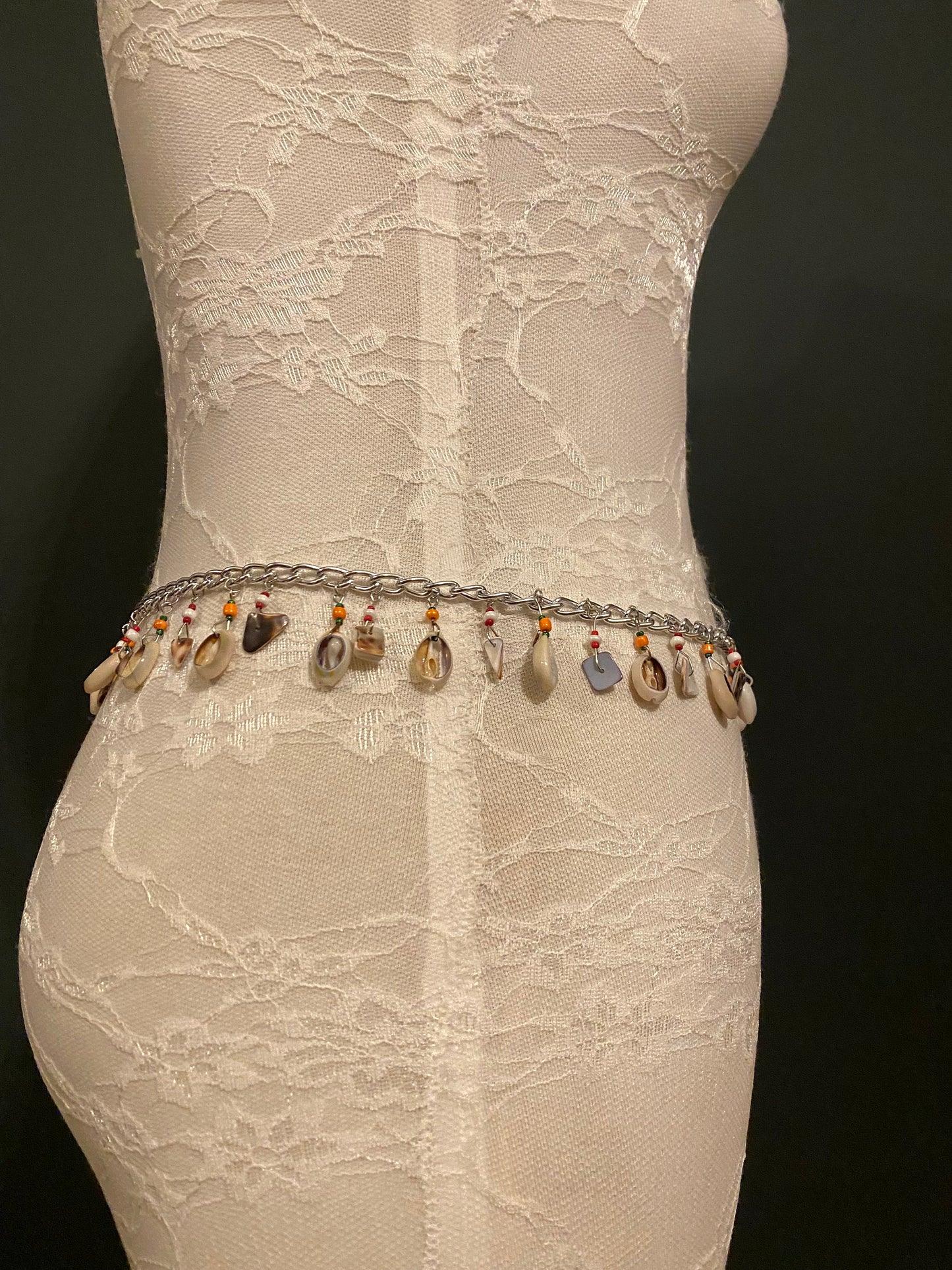 Handmade Shell Silver Chain Belt – Handmade to Measure 18–60 Inch Waist