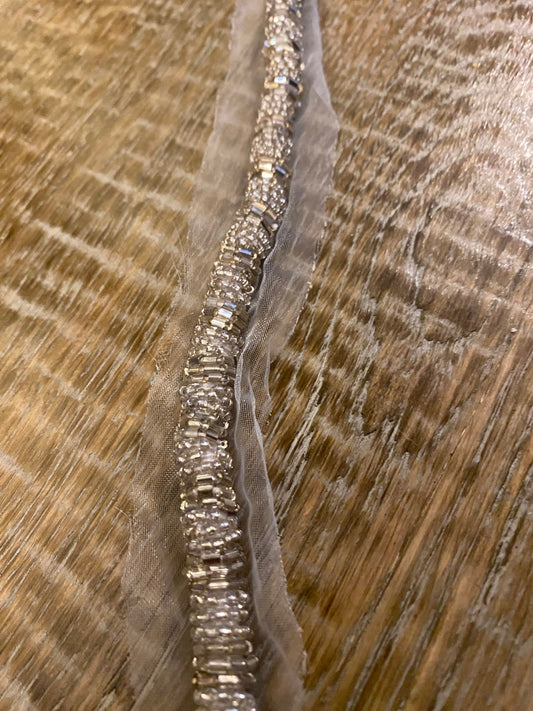 Beaded Cord, Beaded Organza Cord, Handmade, Fashion, Elegant Trimming, Sew in, Beaded Piping, Leggings, Trousers, Tops, Beads