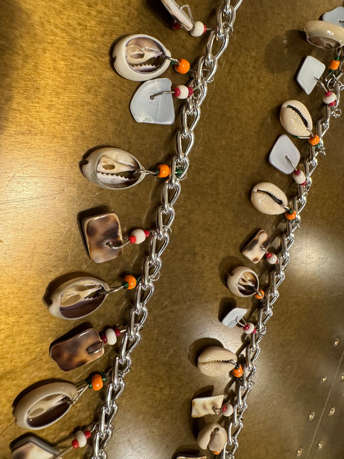Silver Metal Shell Pendant Chain, Furnishings and Crafts