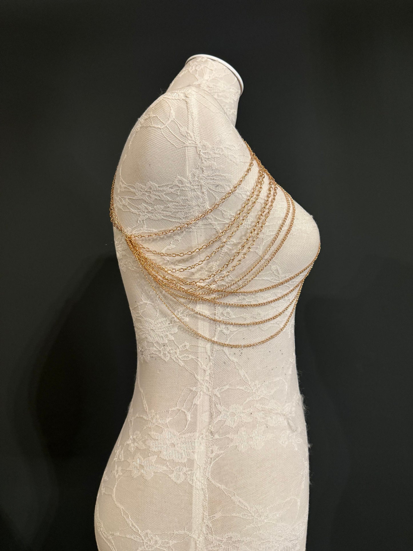 Body Chain, Festival Body Chain, Party, Gift, Swimwear, Elegant Body Chain, Gold, Handmade, Choker Body Chain, Festival