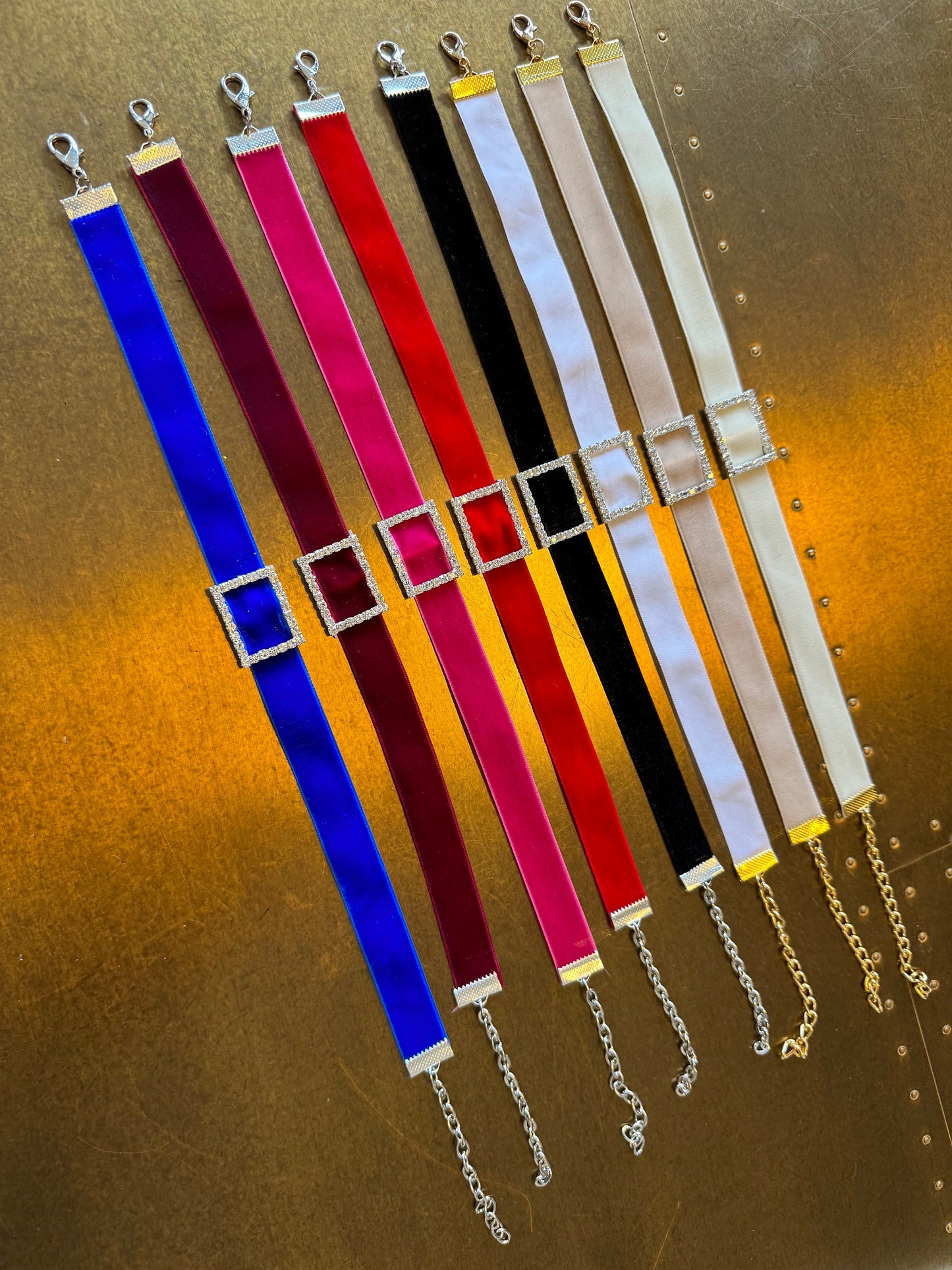 Velvet Black Choker, Black Choker Necklace, Rhinestone Buckle Vevlet choker, Wine, Royal Blue, White, Red, 8 Colours, Classic Choker