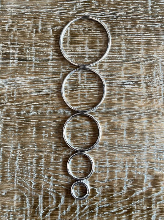 Rings, Metal Rings, Gold, Silver, Solid Metal Round Rings, Strong, clothing, swimwear, 5 Sizes, 2cm, 3cm, 4cm, 5cm, 6cm, Metal Hoop Rings