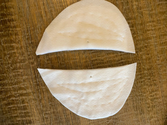 Pair shoulder pads for high fashion look, shaped for tailored jackets, padding, couture, tailoring, epaulette, vintage