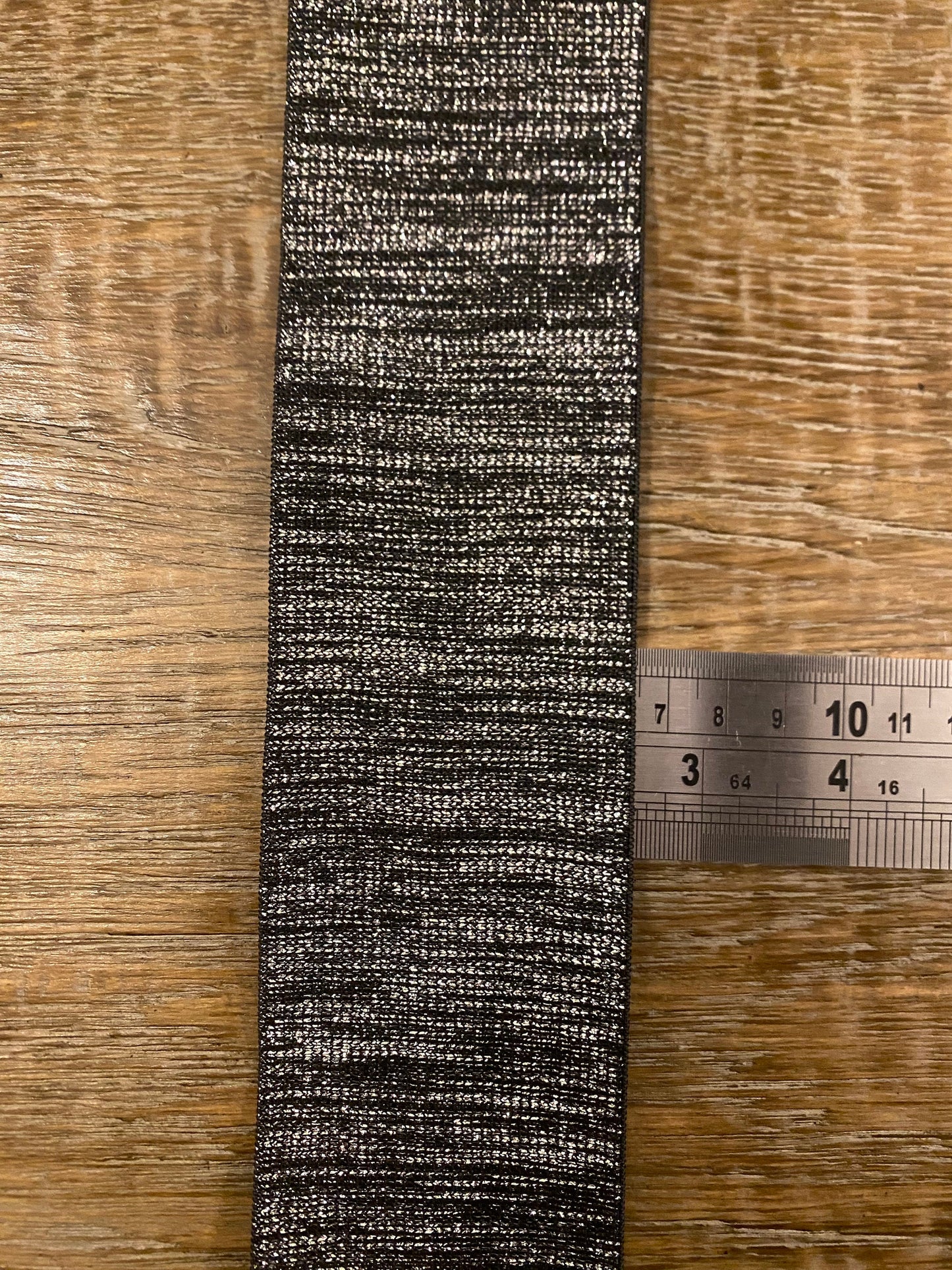 2.5” Knitted Lurex Elastic, Silver or Gold, UK Made