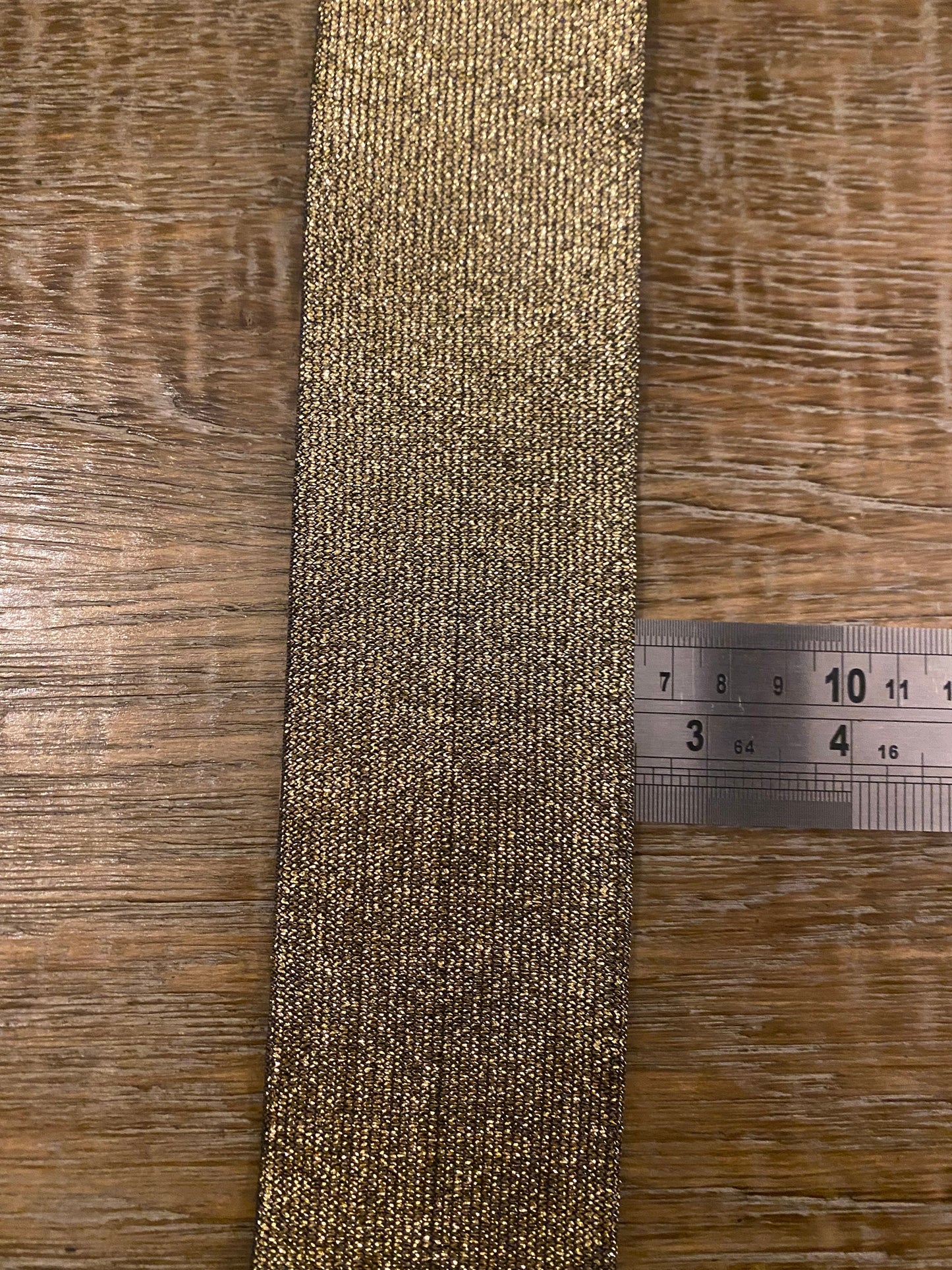 2.5” Knitted Lurex Elastic, Silver or Gold, UK Made