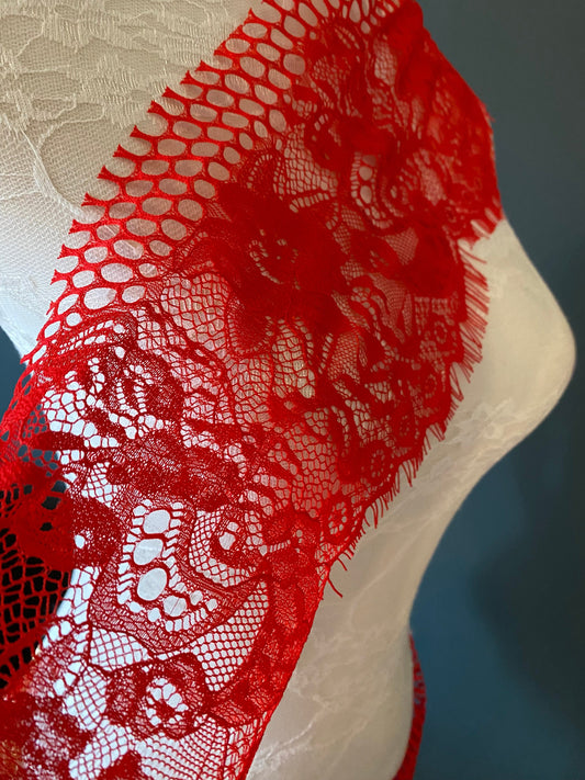 Red Eyelash Lace, Lingerie Lace, Dress, Underwear, Fashion