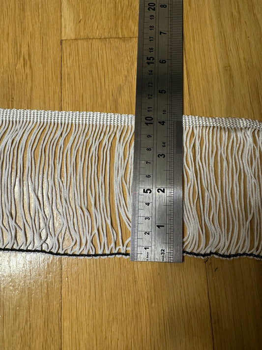 4” Long Ivory Fringe, Black Fringe, High Quality Dense Fringe, Festival, Costume, Skirts, Tops, Dresses, Lamps, Furnishings, Display Fringe
