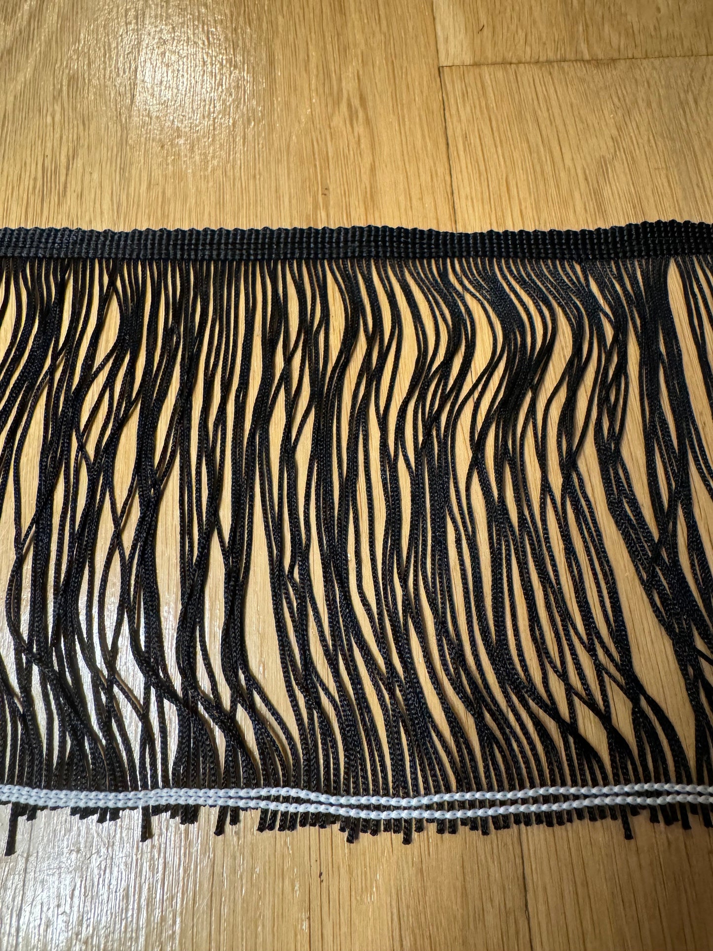 6" Black Dense Fringe, Costume Trim, Sewing Edge, Price per Yard