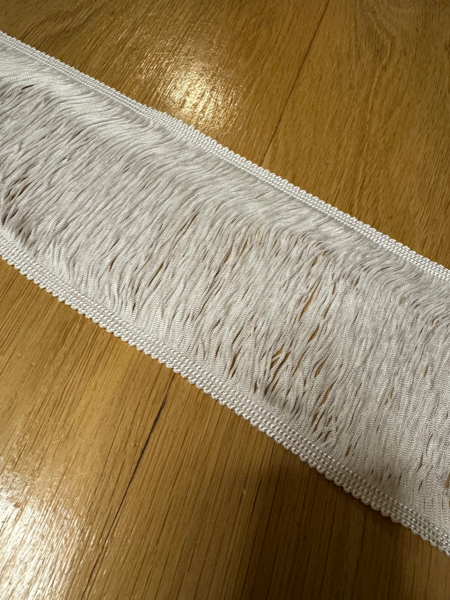 4" Wide Ivory Ladder Fringe, Costume, Clothing, Furnishings