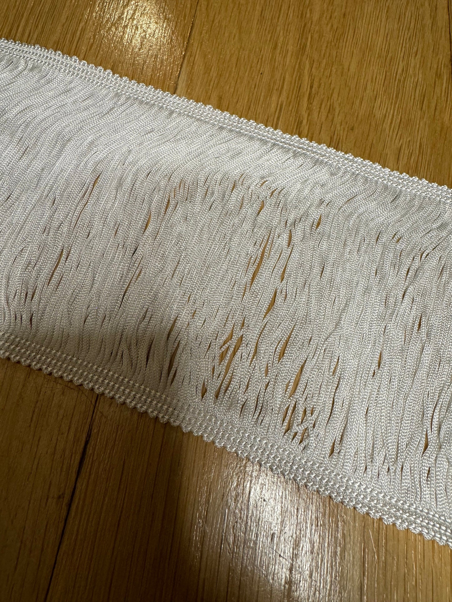 4" Wide Ivory Ladder Fringe, Costume, Clothing, Furnishings