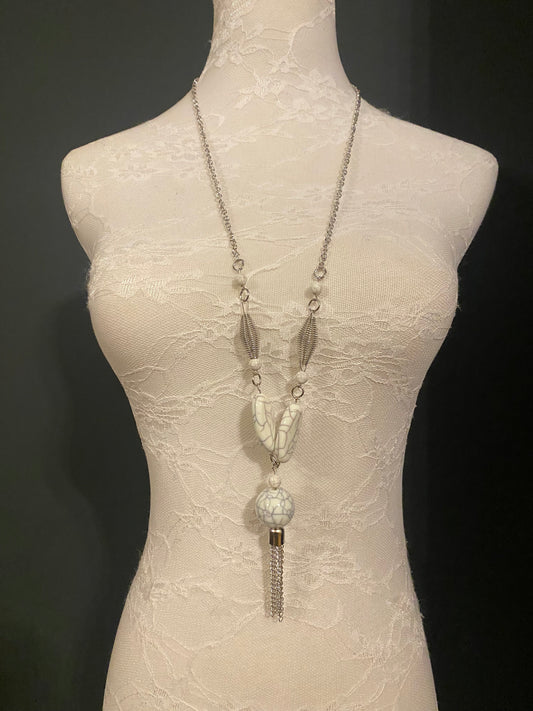 Necklace, Marble Bead Necklace, Accessory, Gift, Fashion Necklace