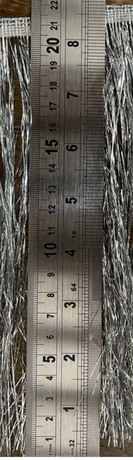 8” Wide Fringe, Navy, 17 Colours, Tinsel Fringe, Tassel Fringe, Dance Costume Trimming, Clothing, Crafting, High Quality, Navy