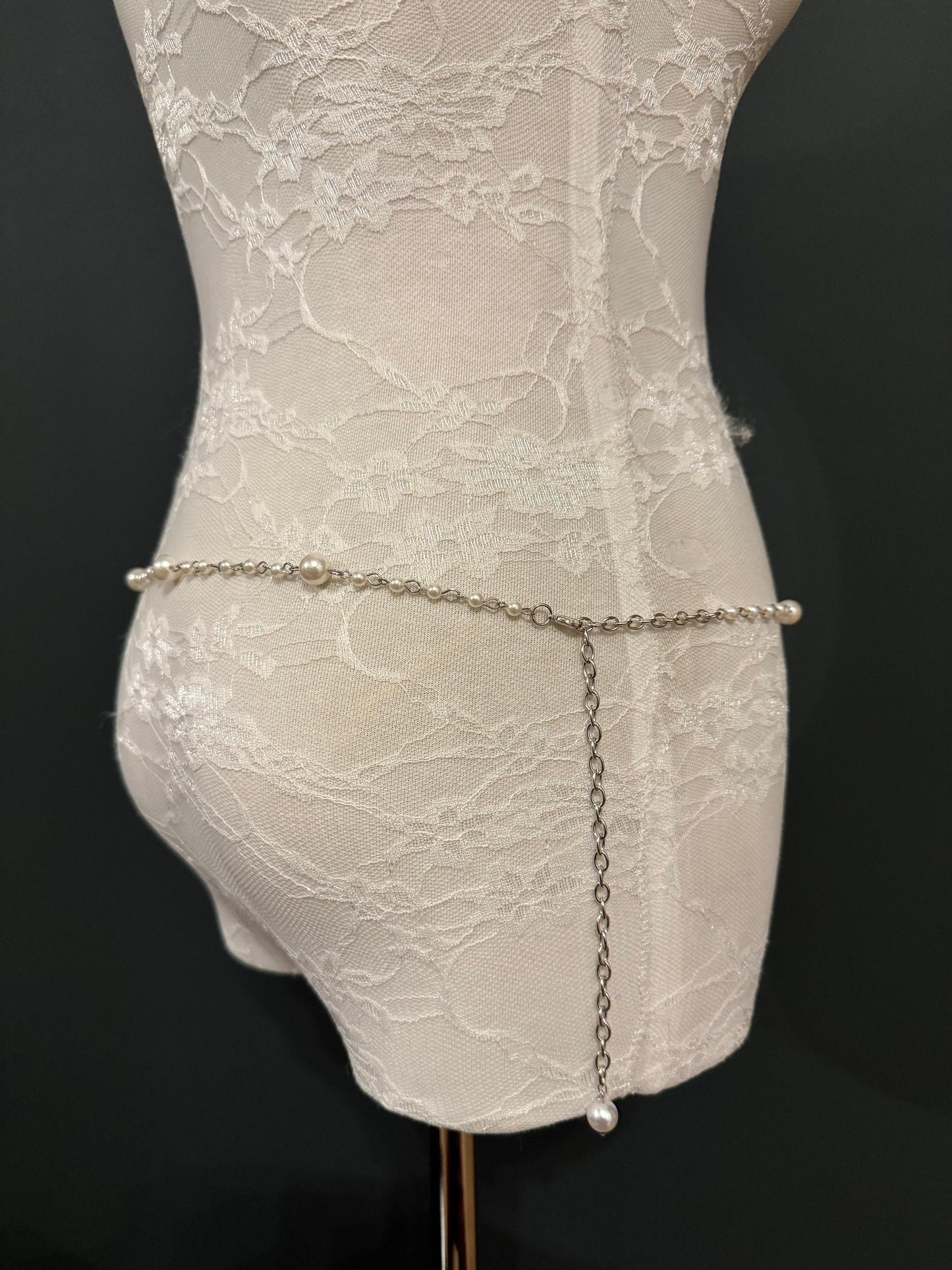 X-long Pearl Belt, Belt, Quality Pearls, Teen Sizes, Sizes 18”-60”, Fan Design, Fan Collection, Bridal, Prom, Swimwear ,Fashion Accessory