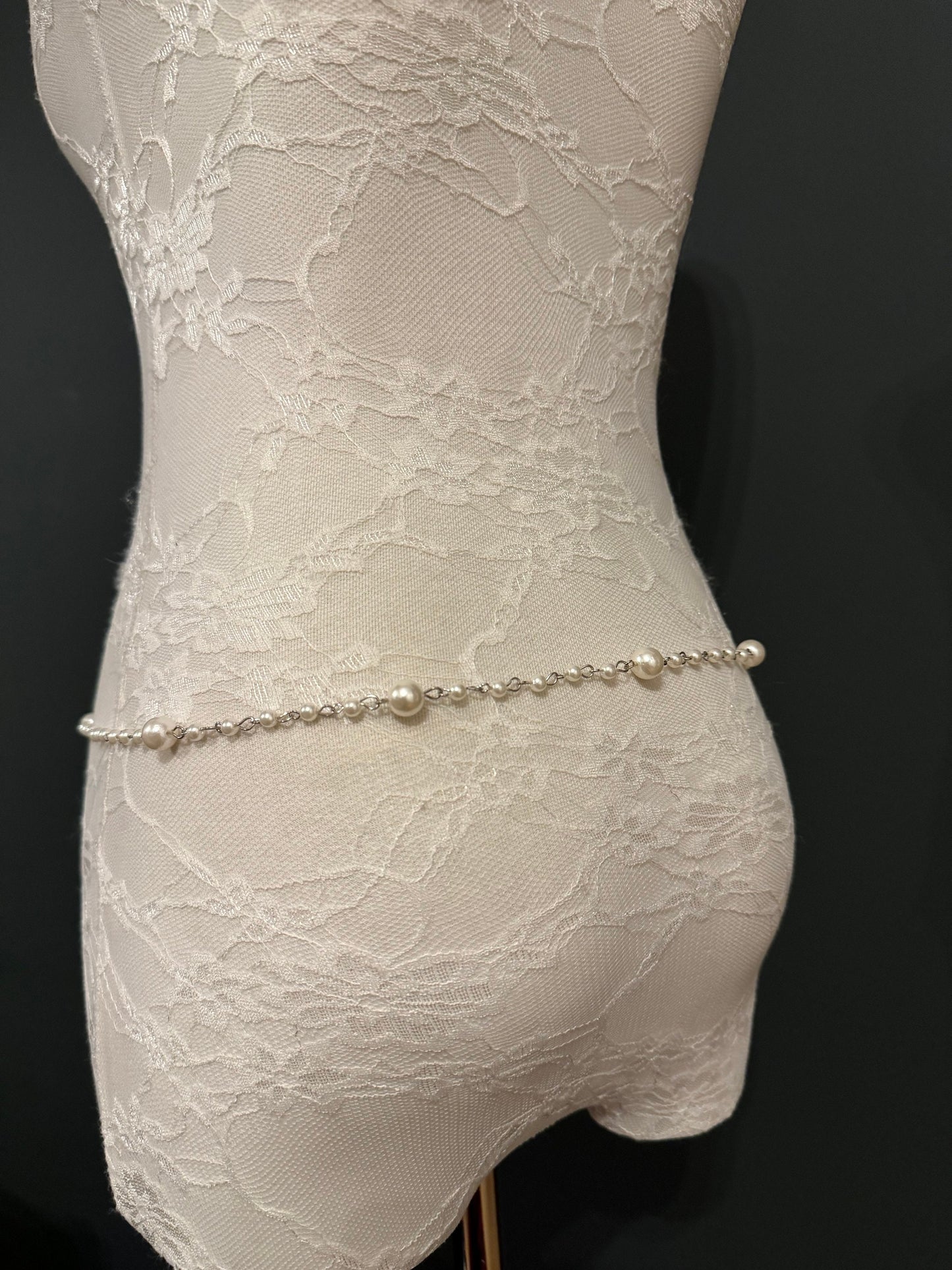 X-long Pearl Belt, Belt, Quality Pearls, Teen Sizes, Sizes 18”-60”, Fan Design, Fan Collection, Bridal, Prom, Swimwear ,Fashion Accessory