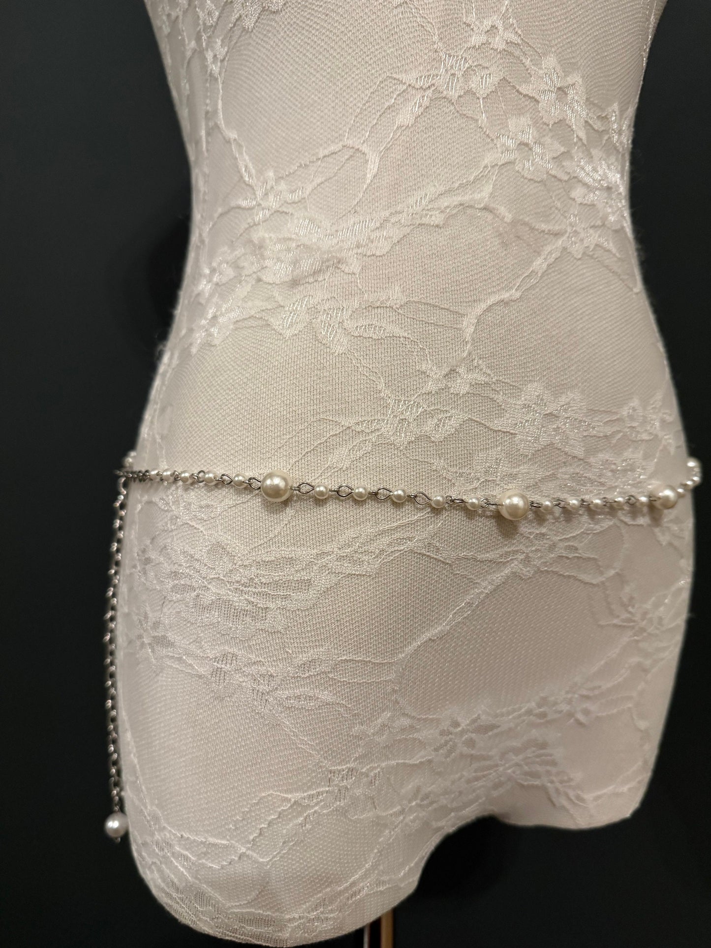 X-long Pearl Belt, Belt, Quality Pearls, Teen Sizes, Sizes 18”-60”, Fan Design, Fan Collection, Bridal, Prom, Swimwear ,Fashion Accessory