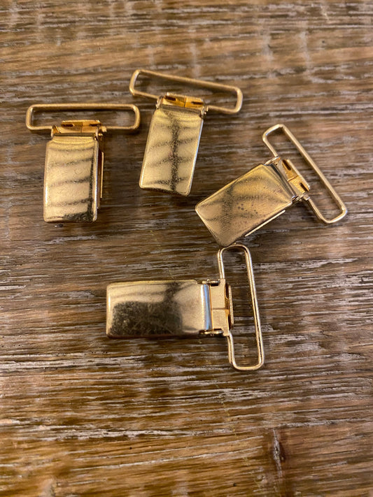 2pcs, Brace Clips, Gold 25mm, 1” Brace Clips, Silver