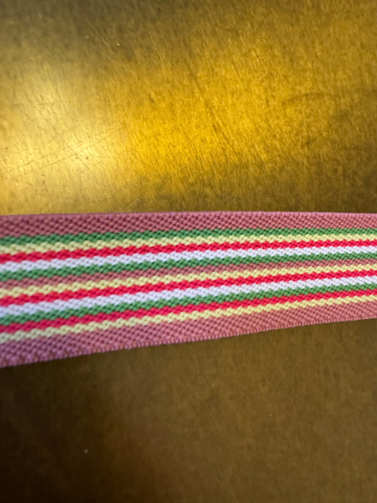 1” Wide Multi Colour Elastic, Clothing, Woven Elastic, Straps, Swimwear, Couture, Bags