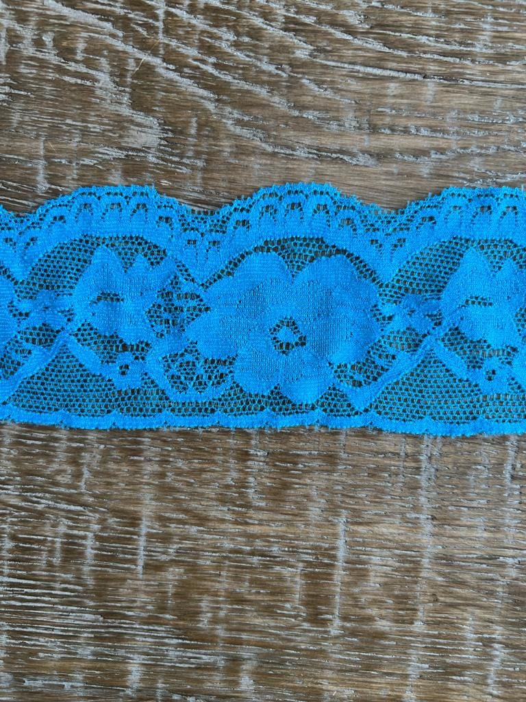 55mm Wide Lace, Stretch Lace, 10colours, Scallop Lace Trim