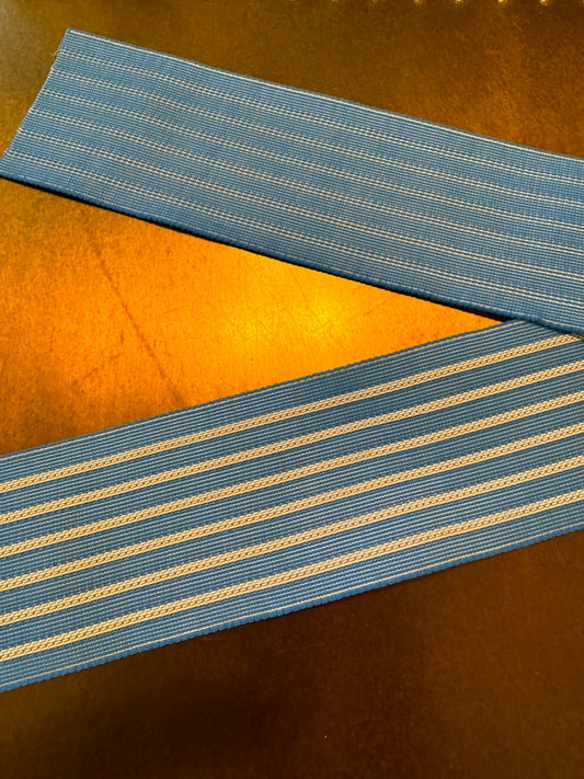 3” Wide Strong Woven Elastic,  Quality Elastic, Waistband, Belts, Fashion, Blue, Stripe Elastic