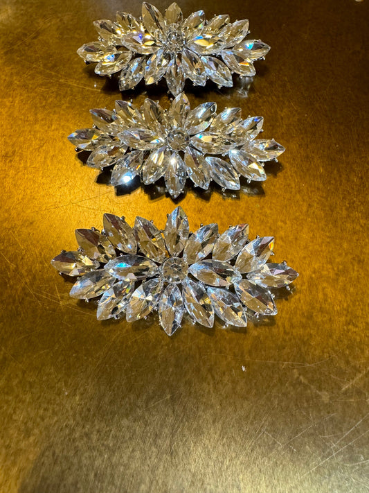 Rhinestone Brooch, Silver Diamanté Brooch, Pin on, Bridal, Wedding, Bling, Jewel, Accesory