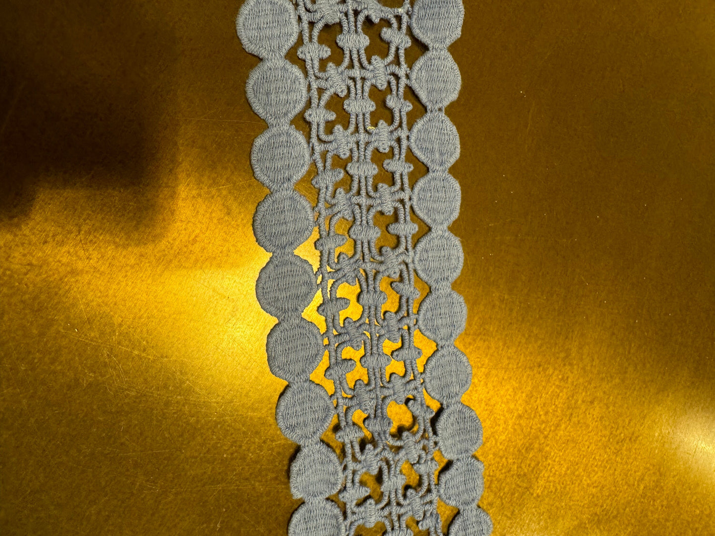 Blue Lace Trim, 8.5cm Wide, Sewing Embellishment