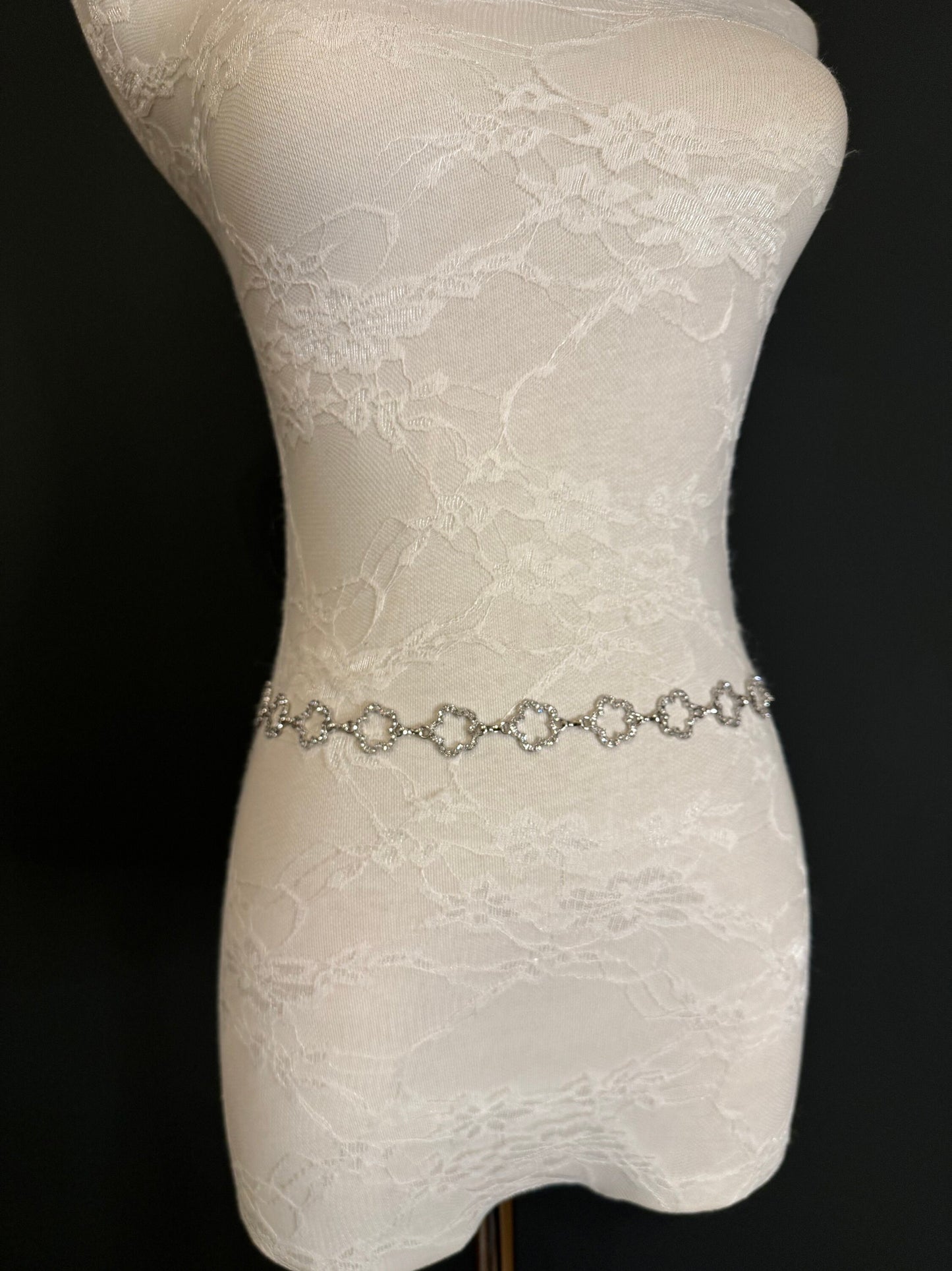X-long Rhinestone Belt, Metal Belt, Teen Sizes, 18”-60”, Fan Design, Fan Collection, Silver Metal belt, Fashion Accessory, Bridal, Gift