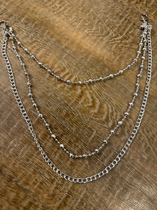 Layered Jeans Chains, Street Fashion, 3 size selection, Silver, Gold
