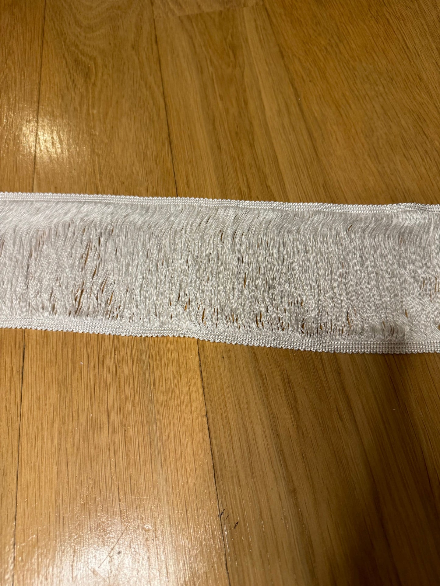 Ivory Ladder Fringe Trim, 4" Wide, Furnishing and Clothing, UK Made