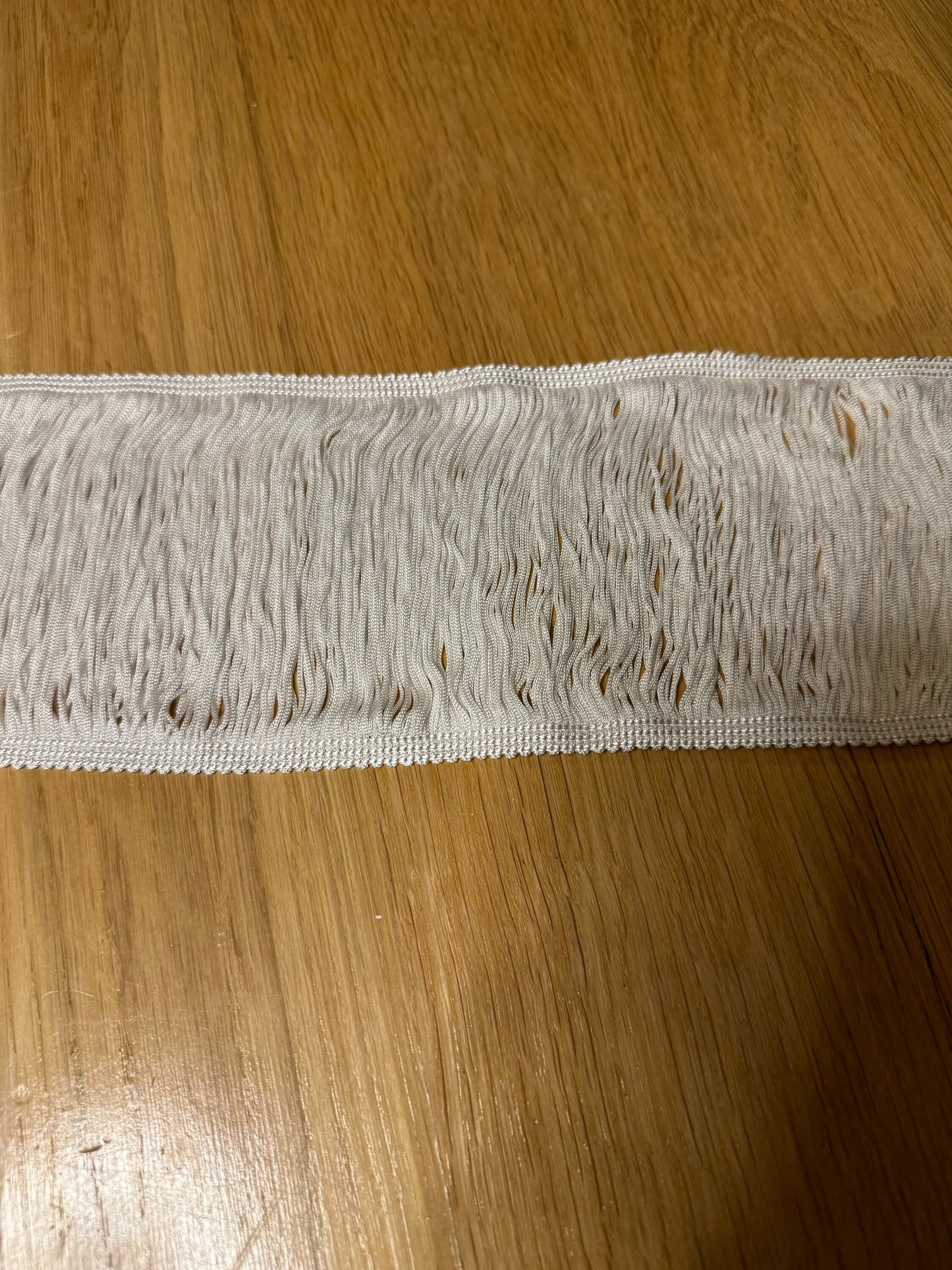 Ivory Ladder Fringe Trim, 4" Wide, Furnishing and Clothing, UK Made