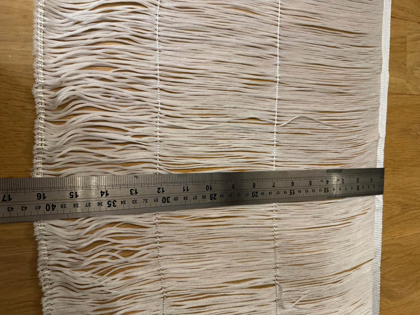 White Dense Fringe Trimming, Furnishing Decor, 16” Wide