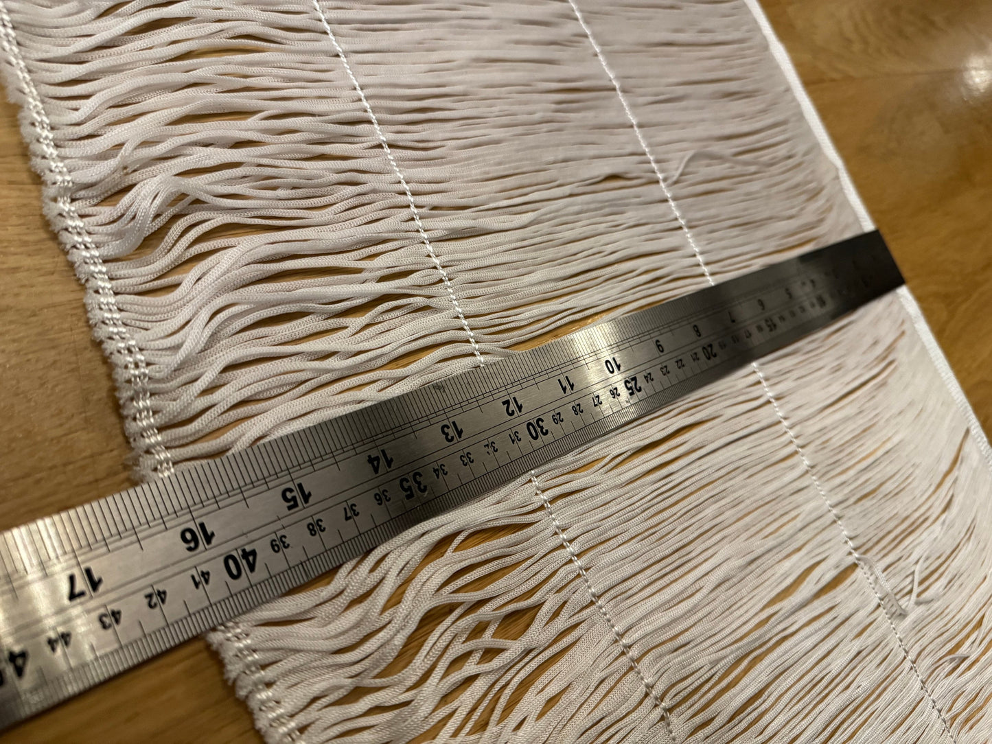 White Dense Fringe Trimming, Furnishing Decor, 16” Wide