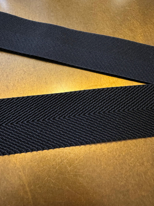 2” Wide Strong Woven Elastic, Webbing Style Quality Elastic, Waistband, Belts, Fashion Black
