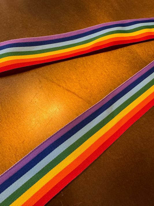 Rainbow Tape, 4cm Wide Stripe Tape, Sewing, Clothing, Craft, Decor, Belt