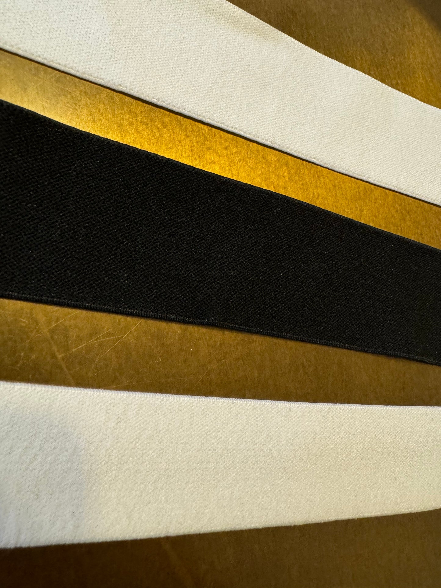 High Quality Plush Elastic, Black, White, 3cm, 4cm, 5cm