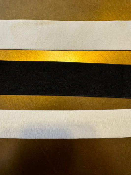High Quality Plush Elastic, Black, White, 3cm, 4cm, 5cm