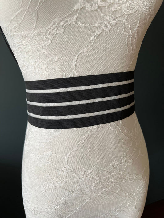 7cm Wide 4 Row Elastic, Waist Band Elastic, Belt Swimwear Elastic Trim