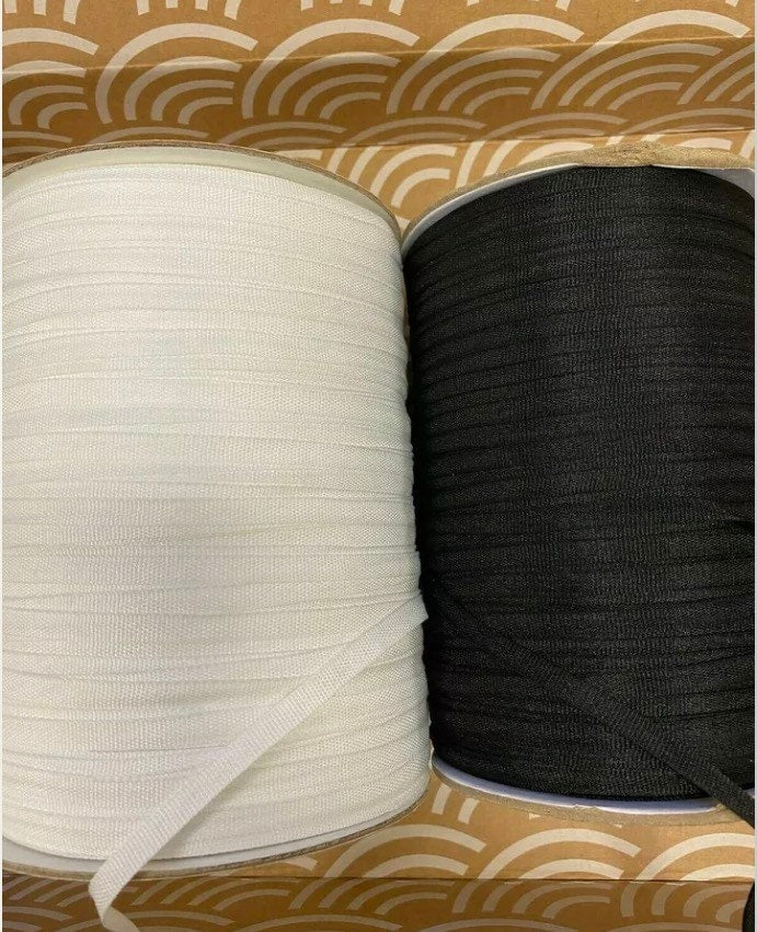 6mm Hem Stay Tape, Black or White, Seam Stabilizer (5mts)