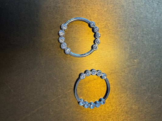 2x Rhinestone Ring, 3.5cm Diamanté Ring, Ring Buckle, Silver, Swimwear, Lingerie, Clothing