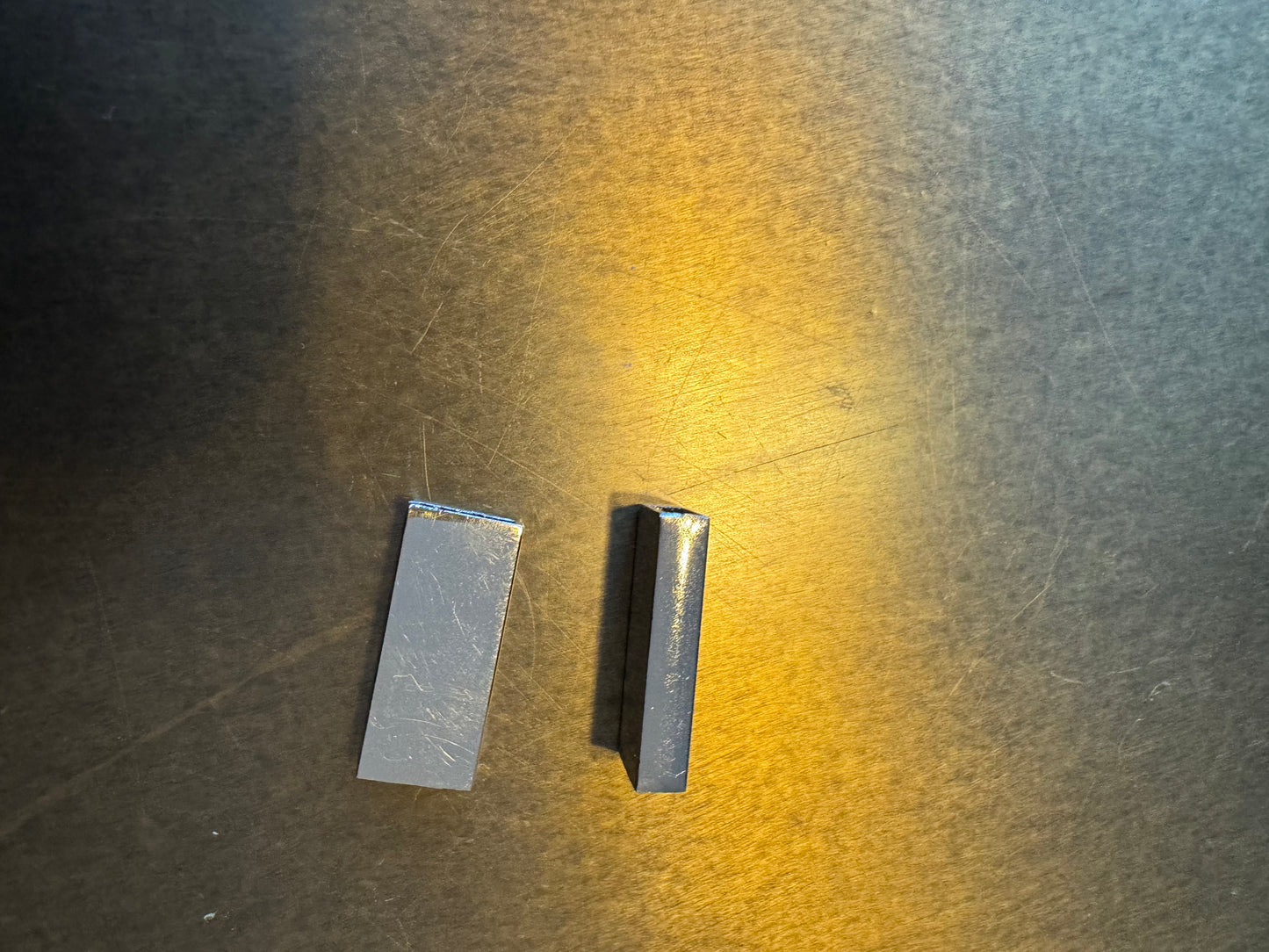 2x Gold Metal Tube, Light Gold Colour, 3cm x 1.2cm