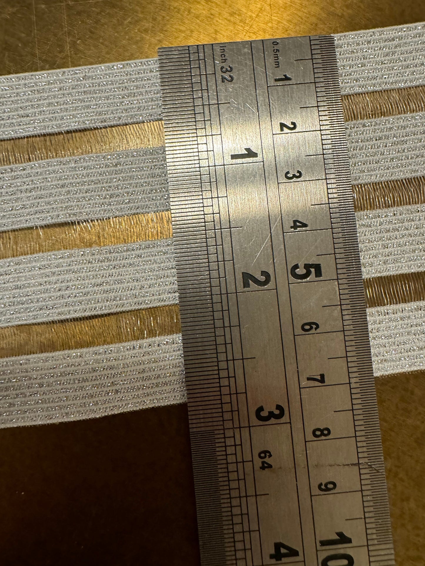 7cm Wide Elastic, Red, Black, Silver Lurex, Crafts, Swimwear