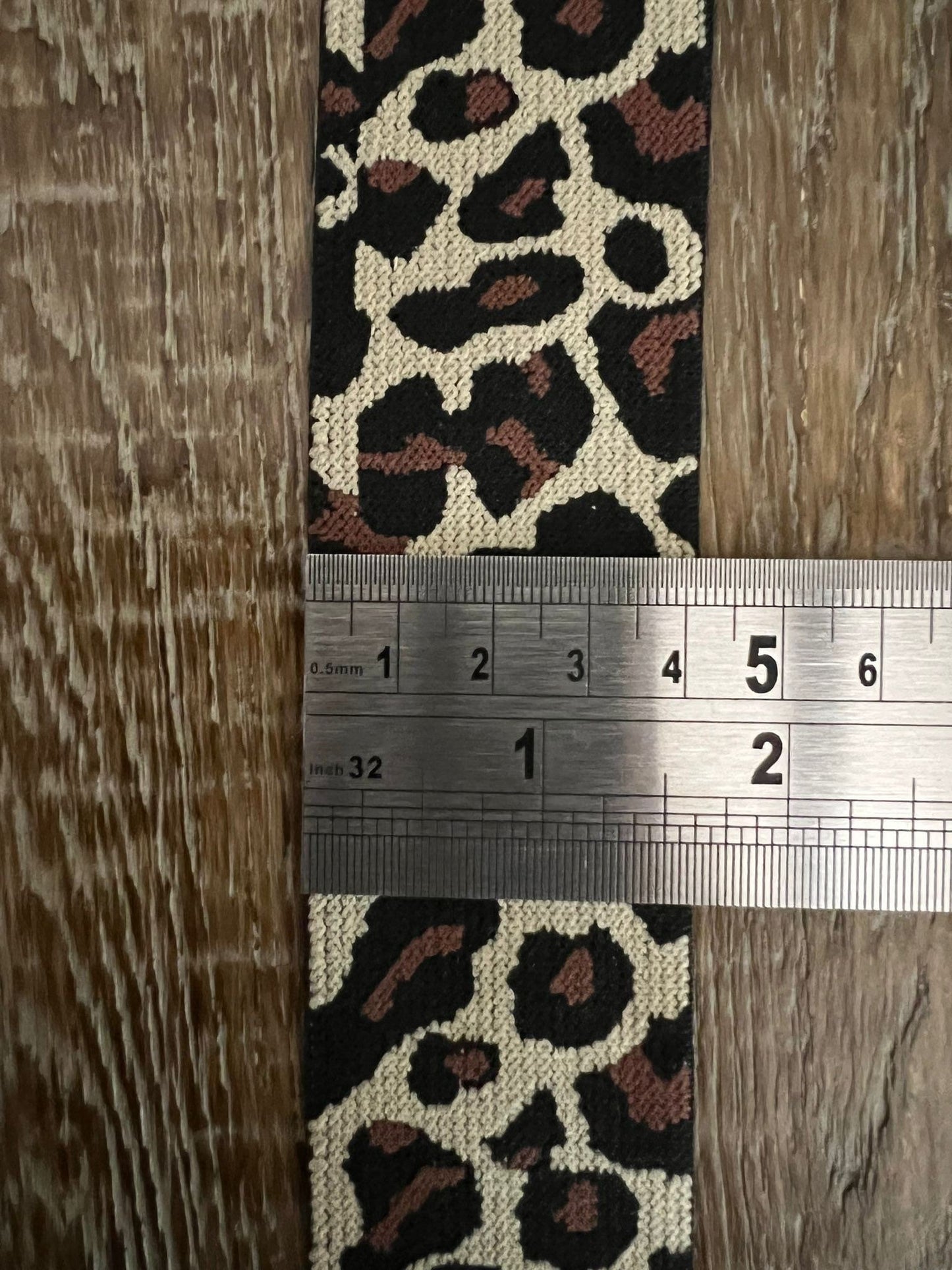 Animal Print Woven Elastic, 1.6" Wide, Belts & Crafting